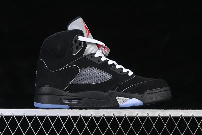 All categories Air Jordan Jordan series basketball shoes Air Jordan 5 TG version Air Jordan 5 Black "Metallic Reimagined" AJ5 Joe 5 black silver first layer basketball shoes HF3975-001